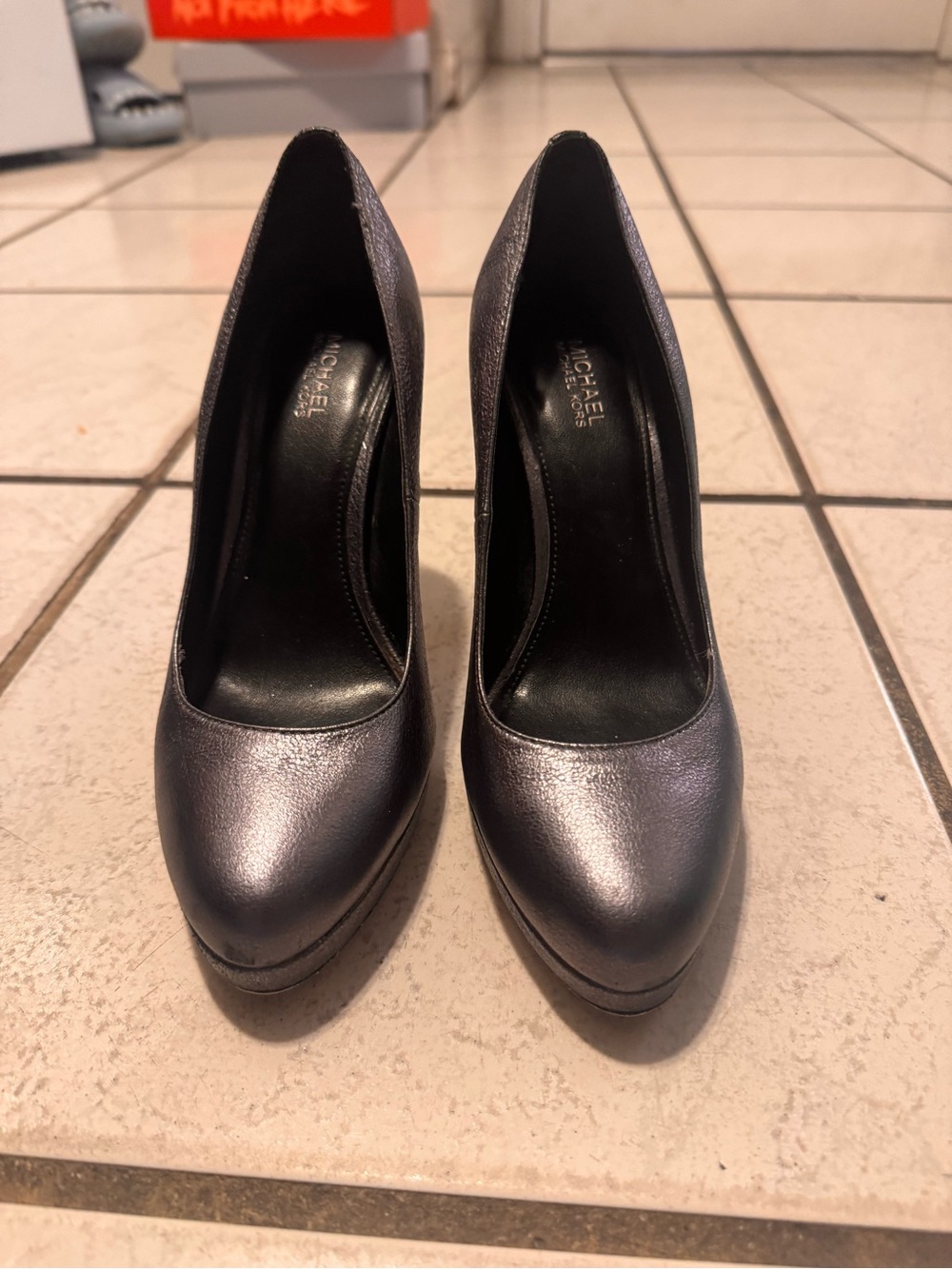 Michael Kors Metallic Silver Pointed Toe High Heels